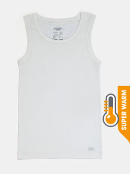 Jockey - KT07 Kids Super Warm Combed Cotton Rich Brushed Thermal Muscle Vest-Off White