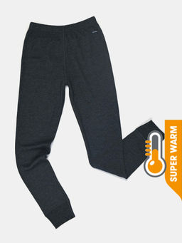 Jockey - KT05 Kids Super Warm Combed Cotton Rich Brushed Thermal Long John - Charcoal