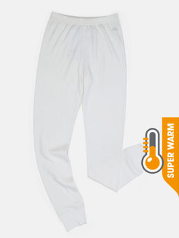 Jockey - KT05 Kids Super Warm Combed Cotton Rich Brushed Thermal Long John - Off White