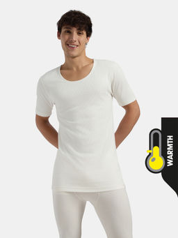 Jockey - 2400 Men Extra Warmth Combed Cotton Rich Thermal Undershirt - Off White