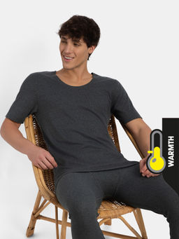 Jockey - 2400 Men Extra Warmth Combed Cotton Rich Thermal Undershirt - Charcoal Melange