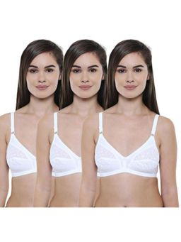 Bodycare - Pack of 3 Premium Perfect Coverage Bra In White Colour