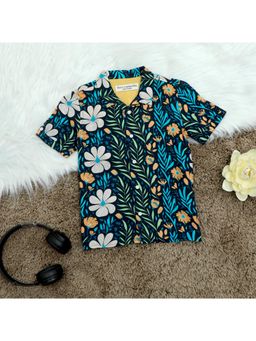 The Lion and the Fish - Boys Modern Floral Print Shirt