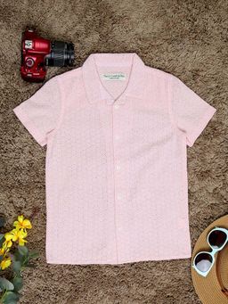 The Lion and the Fish - Boys Baby Pink Shirt