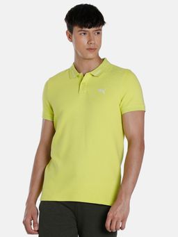 Puma - Ottoman Collar Tipping Mens Yellow Polo T-Shirt