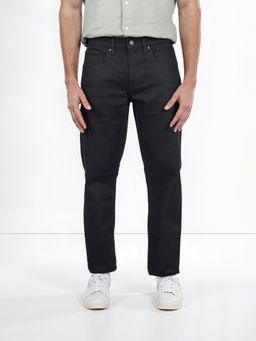 CELIO - Men Black Solid Regular Fit Cotton Jeans