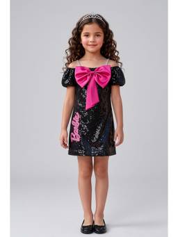 TINY GIRL - Black Embellished/Sequined Sleeveless Dress