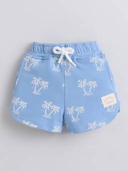 Little Kangaroos - Beige Printed Mid Waist Shorts