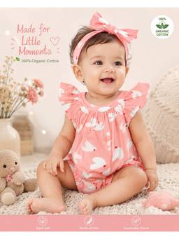 Nino Bambino - Pink Printed Cape Onesies