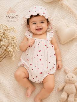 Nino Bambino - White Printed Sleeveless Onesies