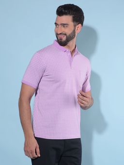 CRIMSOUNE CLUB - Men Purple Printed Polo T-Shirt
