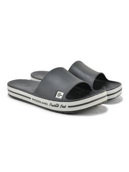 WOODLAND - Men Black Round Toe Sliders