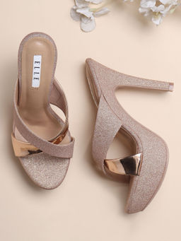 ELLE - Rose Gold Women Slip On Sandals