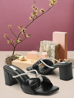 ELLE - Black Women Slip On Sandals