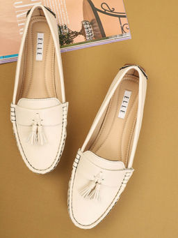ELLE - Beige Women Slip On Loafers