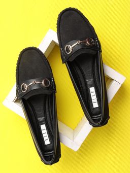 ELLE - Black Women Slip On Loafers