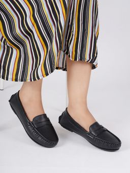 ELLE - Black Women Slip On Loafers