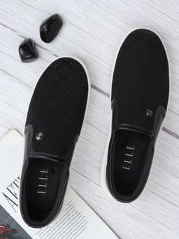 ELLE - Black Women Slip On Sneakers