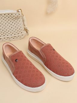 ELLE - Peach Women Slip On Sneakers