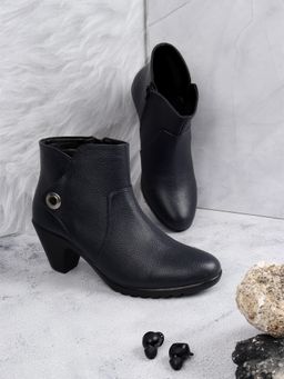 ELLE - Navy Blue Women Zip Casual Boots