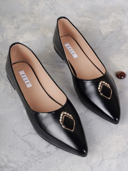 ELLE - Black Women Slip On Ballerinas