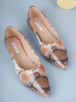 ELLE - Brown Women Slip On Ballerinas
