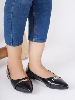 ELLE - Black Women Slip On Ballerinas