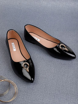 ELLE - Black Women Slip On Ballerinas