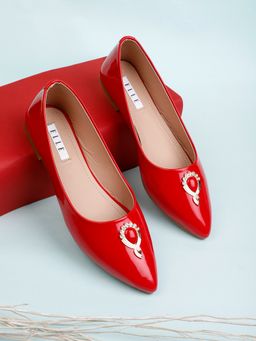 ELLE - Red Women Slip On Ballerinas