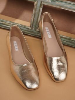 ELLE - Gold Women Slip On Ballerinas