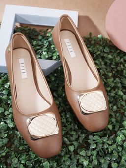 ELLE - Brown Women Slip On Ballerinas