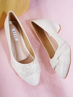 ELLE - White Women Slip On Pumps