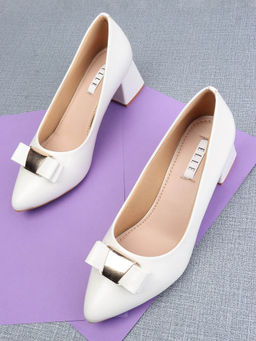 ELLE - White Women Slip On Pumps