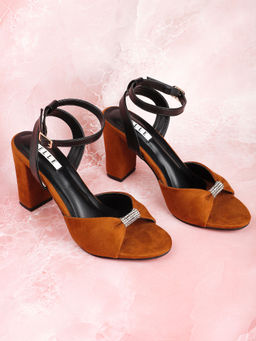 ELLE - Brown Women Zip Sandals