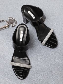 ELLE - Black Women Slip On Sandals
