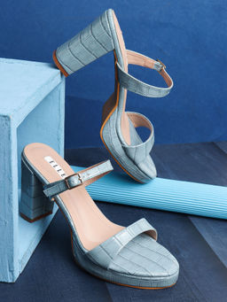 ELLE - Blue Women Buckle Sandals