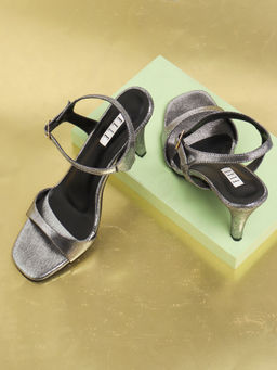 ELLE - Silver Women Buckle Sandals
