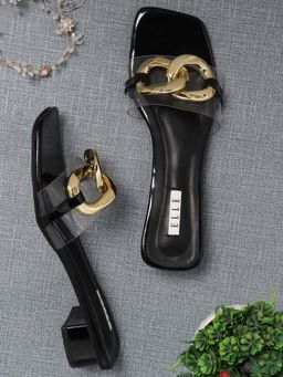 ELLE - Black Women Slip On Sandals