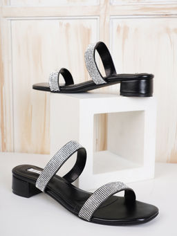 ELLE - Black Women Slip On Sandals