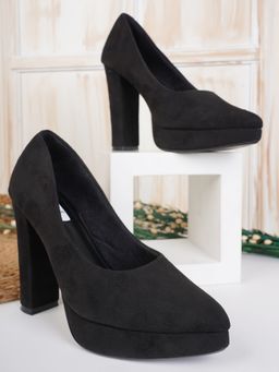 ELLE - Black Women Slip On Pumps