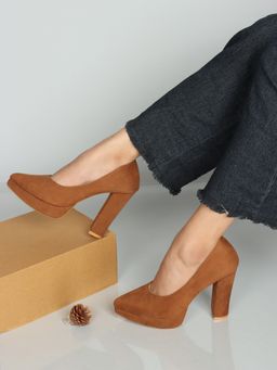 ELLE - Brown Women Slip On Pumps