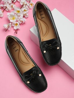 ELLE - Black Women Slip On Ballerinas