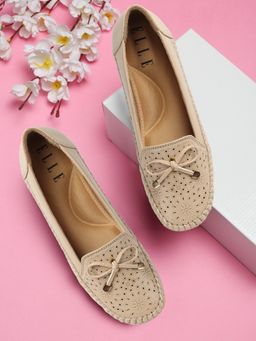 ELLE - Beige Women Slip On Ballerinas