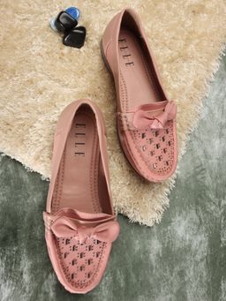 ELLE - Peach Women Slip On Ballerinas