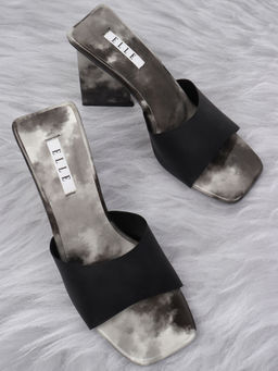 ELLE - Black Women Slip On Sandals