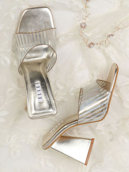 ELLE - Gold Women Slip On Sandals