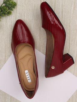 ELLE - Maroon Women Slip On Pumps