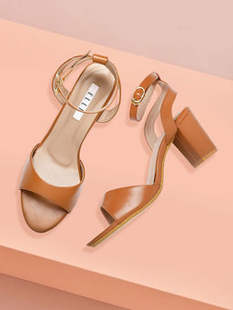ELLE - Brown Women Buckle Sandals