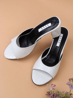 ELLE - White Women Slip On Sandals