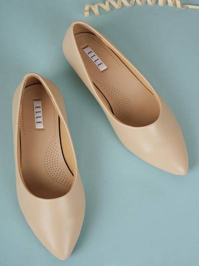 Cream Women Slip On Ballerinas